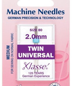 Hemline Twin Universal Machine Needles 80/12 - 2.0mm