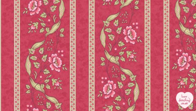 Makower Arbor Rose Patchwork Fabric, lovestitching.co.uk, UK, NI, Northern Ireland, ROI