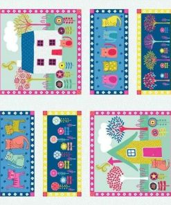 Makower Uk Kitty Patchwork Fabric available at lovestitching.co.uk, UK NI, Northern Ireland, ROI