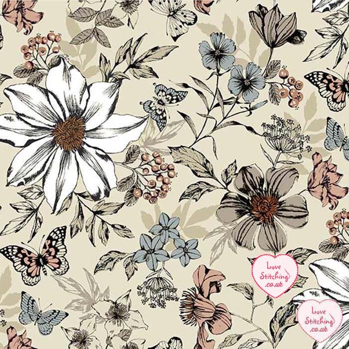 Makower UK Dream Patchwork Fabric - Love Stitching