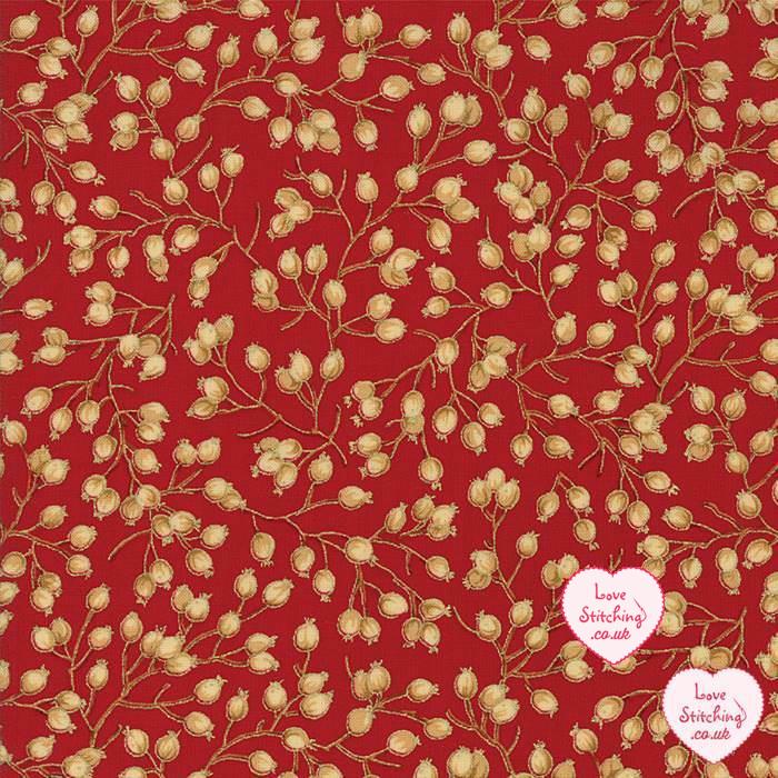 Moda Gilded Greenery Patchwork Fabric by Moda Fabrics, available at lovestitching.co.uk, UK, NI, Northern Ireland, ROI