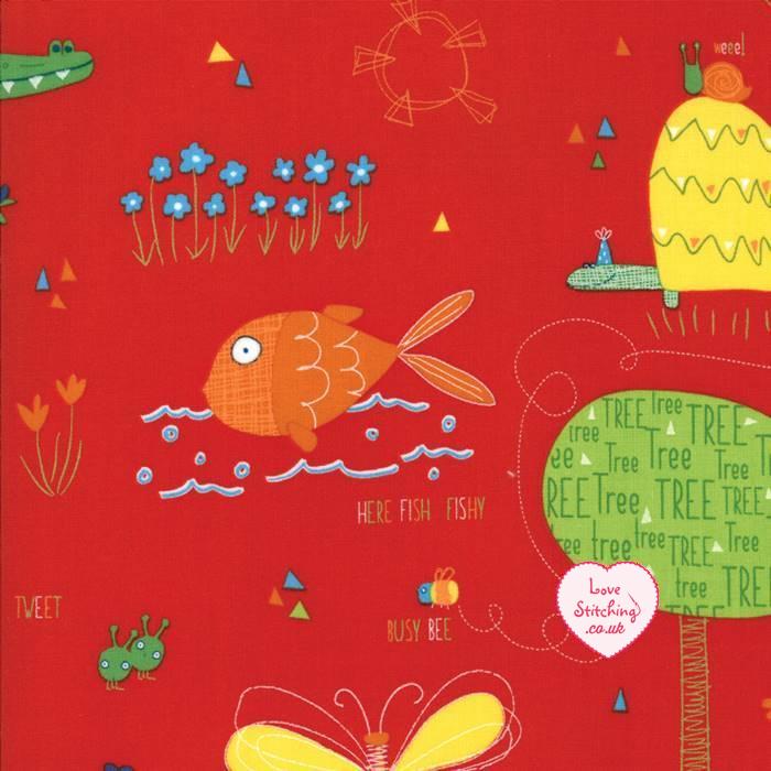 Moda Later Alligator Patchwork and Quilting Fabric by Sandy Gervais available at lovestitching.co.uk, UK, NI, Northern Ireland, ROI