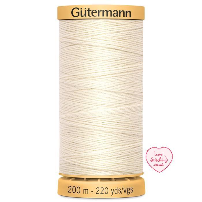 Gutermann 100% Cotton Tacking / Basting Thread 200m