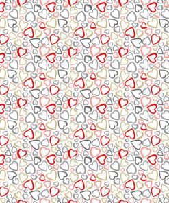 Makower UK Pamper Multi Colour Hearts