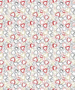 Makower UK Pamper Multi Colour Hearts