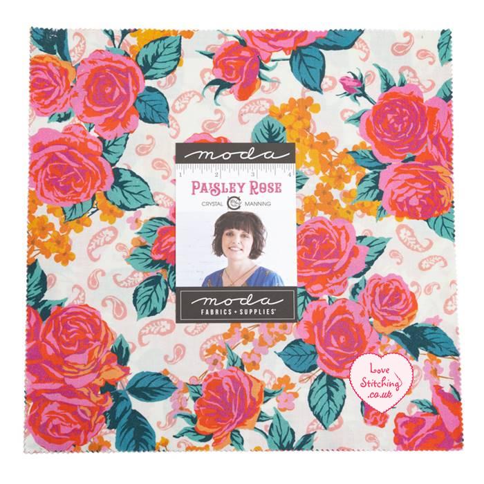 Moda Paisley Rose Layer Cake by Crystal Manning