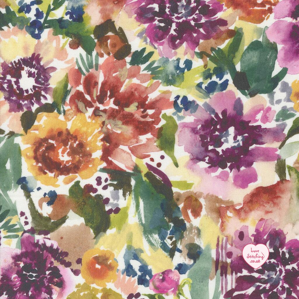 Moda Floribunda Patchwork Fabric by Create Joy Project, available at lovestitching.co.uk