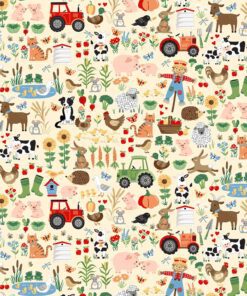 Makower Fun on the Farm 100% Cotton Patchwork Fabric